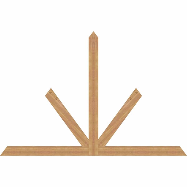 Ekena Millwork Saratoga Timber Gable Bracket, Western Red Cedar, 108"W x 72"H x 1 1/2"D x 5 1/2"F, 16/12 Pitch GBW108X72X0206SAR00SWR - main